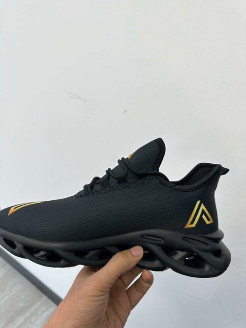 Apex Stealth Sneakers – Black Gold Edition